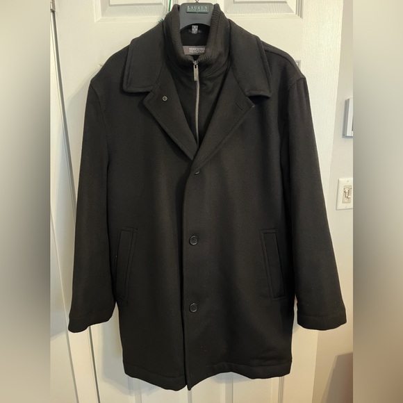 Kenneth Cole Reaction Dark Gray Pea Coat - Picture 1 of 5